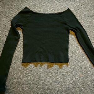 Brandy Melville Black Long Sleeve Top